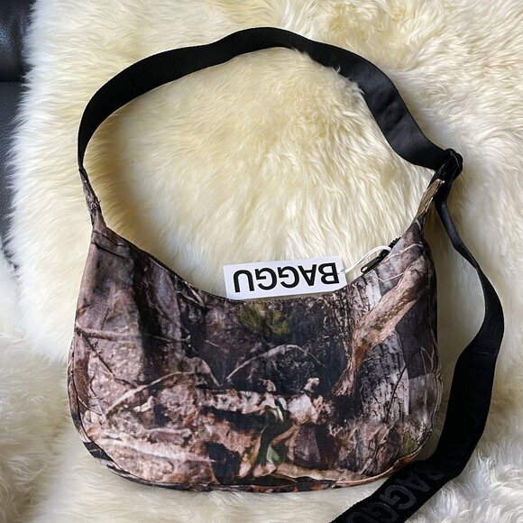 NWT Baggu Medium Crescent Bag - Photo Forest - Picture 2 of 8